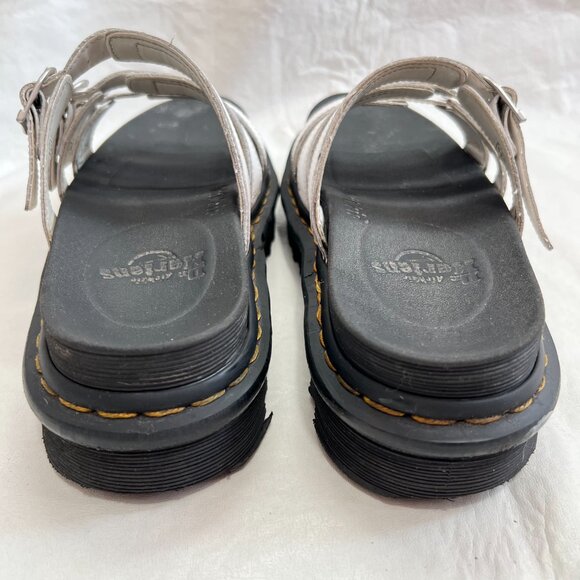 Dr Martens Blaire Slide sandals white leather size 9 platform docs slip on - Picture 4 of 12